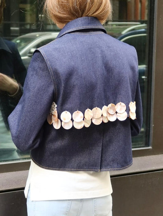 Denim Jacket Mother of Pearl