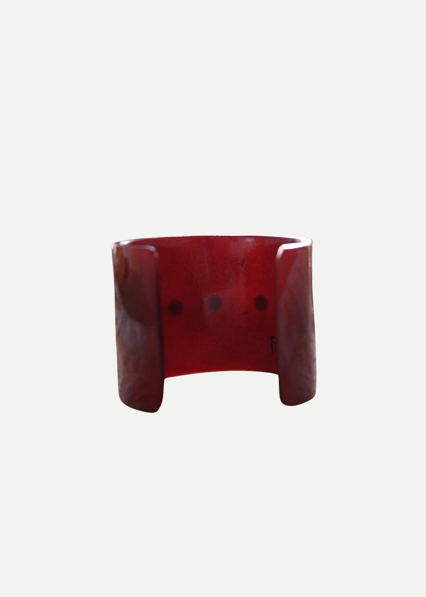 Arina Cuff in Brown with Coral Stone