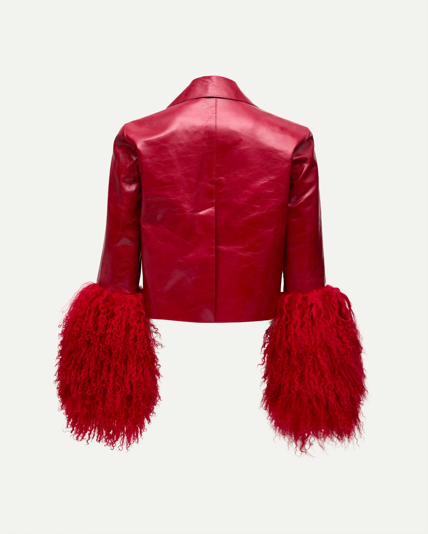 Leather Jacket with Mongolian Fur