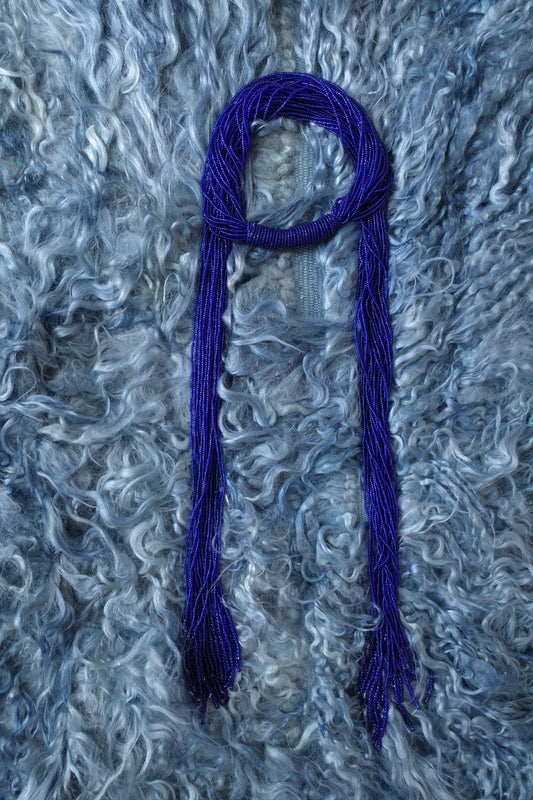 Beaded Scarf Blue