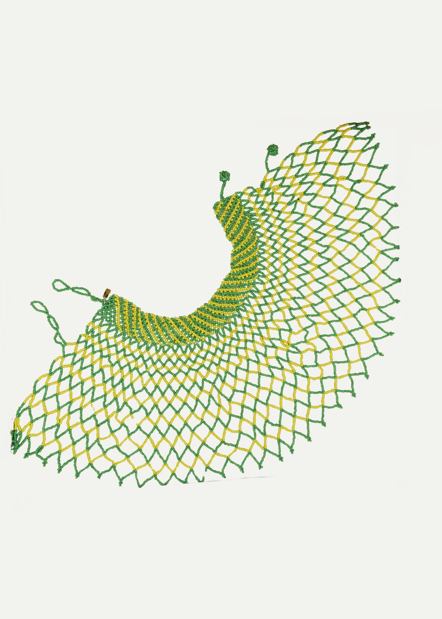 Beaded Cape green and yellow