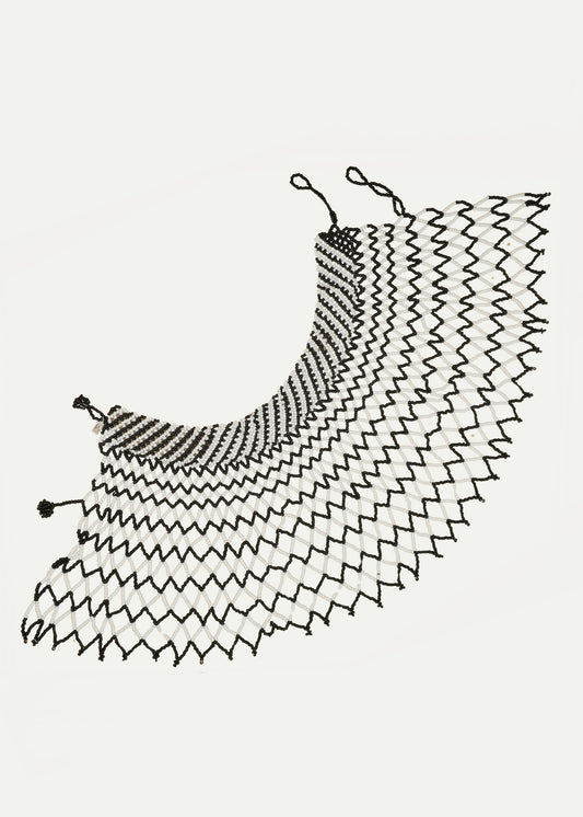 Beaded Cape B&W