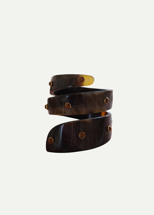 Cleo Horn Bracelet Tiger Eye